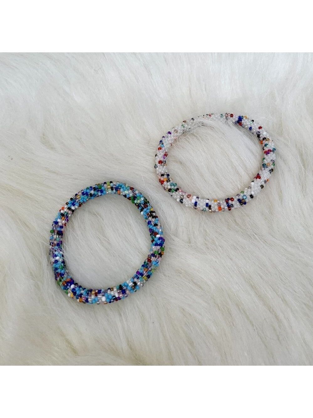 HAND CRAFTED in Nepal Beaded Bracelets (set of 5) #1011 - Picture 7 of 8
